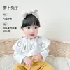 Toalha de saliva de bebê em gaze de algodão de bambu babador redondo classe de bebê babador absorvente para recém-nascidos comida complementar babador de 360 graus
