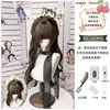 Perucas Zelan Estilo Doce Feminino Perucas Lolita Cabelo Longo Cacheado Franja Couro Cabeludo com Simulação Natural Peruca Completa
