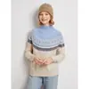 Suéter Base de Punto Grueso con Mangas Largas, Cuello Medio Alto, Nuevo Estilo Otoño e Invierno, Jersey de Ganchillo de Siete Puntos para Mujer, Hecho de Cachemira