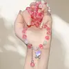 Pulsera de Cristal de Vidrio con Conejo Estilo Nuevo, Joyería de Nicho de Lujo Ligero, Accesorio de Pulsera DIY para Iluminar la Piel, para Fiesta de Estudiantes, Mujeres