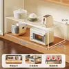 Prateleira para Micro-ondas de Cozinha Casa Rack de Armazenamento Multifuncional para Temperos Prateleira Camada Interna Expansível para Armário Sob a Pia
