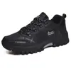 Sapatos Masculinos de Outono e Inverno Tamanho Grande Cano Baixo Couro para Caminhada ao Ar Livre Antiderrapante Resistente ao Desgaste Tênis de Caminhada