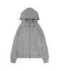 Sudadera con capucha y mangas raglán con correas de doble hebilla, subcultura, oscura, funcional, cremallera metálica, cárdigan de nicho para mujer