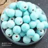 Cuentas Cerámicas Redondas Coloridas de Agujero Grande Accesorios para Joyería DIY 12mm Cuentas Sueltas Paquete de Materiales Tejidos a Mano Cuentas de Porcelana