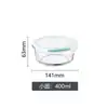Lonchera de vidrio de gran capacidad, adecuada para trabajadores de oficina, apta para microondas, con tapa, y un juego que incluye un recipiente hermético para alimentos apto para refrigerador para mantener los alimentos frescos