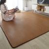 Tapete de vime japonês estilo tatame para uso duplo no inverno e no verão, ideal para quarto, cabeceira ou sala de estar.