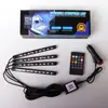 Luz de Atmosfera Musical para Pés de Carro Cghao 36 LEDs SMD Controlada por Voz Oito Cores Controle por App Um para Quatro 5050