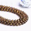Pulsera de cuentas dispersas de seis caracteres en mandarín con bronceado de cristal de té Donghai, pulsera hecha a mano DIY, accesorios de joyería, materiales