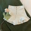 Pantalones cortos de verano negros con volantes de Spice Girl para mujer, estilo informal, 2024, Niche
