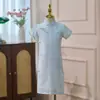 Moda Feminina Cheongsam Verão Fino Infantil Retrô Cheongsam Melhorado Vestido Bebê Estilo Chinês Saia Hanfu