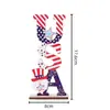 Adornos Populares Americanos para el Día de la Independencia Transfronterizos con Decoración de Letras Inglesas en Rojo, Blanco y Azul Señales de Celebración de Pie Hechas de Madera Maciza