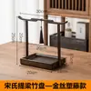 Novo Estilo Chinês Cesta Lanche da Tarde Prato de Sobremesa Restaurante Mesa de Exibição de Chá da Tarde Louça Fruta Envelhecida Retro Quatro Compartimentos