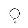 Nuevo brazalete de cuerda trenzada roja y plata estilo chino, moderno, exquisito, de alta gama, creativo, versátil para el uso diario