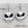 Pendientes en Y de Halloween Transfronterizos Nochebuena Pesadilla Calavera Personaje de Terror Pendientes Acrílicos Venta Directa de Fábrica