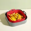 Tapetes de silicone para air fryer, tapetes de cozimento resistentes ao calor, formatos quadrados e redondos, seguros para micro-ondas e forno, assadeiras para assar frango, tapetes de cozimento para atacado