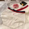 Chica Cereza Vintage 10A Suave Ribete de Encaje Cintura Media Agradable al Tacto Algodón Puro Ropa Interior Femenina Antibacteriano Entrepierna Extendida