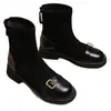 Nueva colección otoño/invierno 2026: botines forrados de polar para mujer, versátiles botines estilo retro Martin con tacón grueso, elegantes y cómodos para ir al trabajo y para uso casual