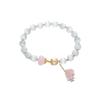 Pulsera de Calcedonia en Polvo Estilo Japonés y Coreano para Mujer Pulsera de Ojo de Gato Vintage Natural Cristal de Agua Dulce Natural Pulsera Elegante