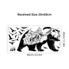 Adesivos de Parede Autoadesivos de Urso Marrom Grande Criativos Personalidade Simples Impressionista Layout de Fundo de Quarto Adesivos Decorativos BR0313E