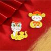Insignia de Serpiente Pequeña Estilo Chino 2026 Año de la Serpiente Tendencia Nacional Lindo Broche para Ropa Unisex Accesorio para Bolsa Regalo de Año Nuevo para Pareja