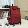 Mochila Casual Simples Estilo Japonês Transfronteiriça, Bolsa Escolar para Mulheres, Versão Coreana, Cor Sólida, Mochila Estilo Casal, Estilo Ins para Alunos do Ensino Médio