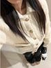 Chaqueta de Lana de Cordero Estilo Tweed con Solapa Blanca para Mujer Otoño e Invierno Nuevo Estilo Casual Holgada Corta