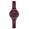 Relógio Gedi Fashion Tendência Pulseira de Couro Vermelho Âncora, Relógio Feminino Único de Quartzo Vermelho, Relógio de Pulso Simples Retrô