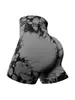 Shorts de Yoga Tie-Dye de Cintura Alta Europeu e Americano Levanta Bumbum Calças de Verão de Três Pontos Corrida Fitness Apertados Secagem Rápida Shorts Esportivos para Mulheres