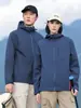 Ropa de Trabajo Impermeable Softshell de Forro Polar Todo en Uno para Exteriores Chaqueta Cálida Bordada para Montañismo Montañismo al Aire Libre