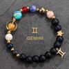 Pulseras de los Doce Signos del Zodíaco al por Mayor de Fábrica, Pulseras de los Ocho Planetas del Universo, Pulseras Transfronterizas, Joyería para Hombre de Venta Caliente en el Comercio Exterior Europeo y Americano