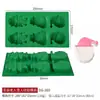 Molde de silicona para pastel de árbol de 6 cavidades seis agujeros hombre viejo campana molde para hornear DIY mano