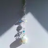 Decoração Pendente para Carro Criativa Fofa de Alto Padrão Transfronteiriça Estrela de Cinco Pontas Colorida Pingente de Cristal Apanhador de Sol