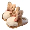 Bonitas Zapatillas de Algodón para Mujer Otoño e Invierno 2024 Nuevo Estilo de Interior para el Hogar Cálidas Forradas de Felpa Peluda Suela Gruesa Antideslizantes