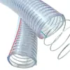 Manguera Suave de PVC Manguera con Alambre de Acero Tubo de Plástico Transparente Espesado Resistente al Aceite 5mm Resistente a la Helada Resistente a Altas Temperaturas Manguera de Agua Suave Tubo de Vacío
