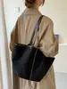 Bolso tote para mujer, bolso de mano casual vintage nuevo 2026, bolso de hombro de terciopelo para ir al trabajo, otoño, gran capacidad, diseño simple