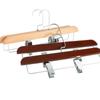 Percha de Madera Maciza para Pantalones, Pinza de Madera para Pantalones, Pinza para Faldas, Percha para Tienda de Ropa, Percha para Pantalones que no Deja Marca, Pinza de Madera para Pantalones para el Hogar
