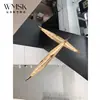 Luminária pendente longa de luxo estilo nórdico, um design novo e sofisticado com uma estética minimalista e artística, adequada para restaurantes e bares, apresentando uma cor creme vintage