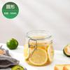 Frasco de vidrio a presión, venta al por mayor, botella de almacenamiento de grado alimenticio para cocina, frasco transparente sellado, frasco de almacenamiento, frasco de almacenamiento para grano grueso