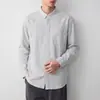 Camisa Oxford Rayada de Alta Inteligencia para Hombre Momeike, Camisa Nueva de Algodón Puro para Hombre 2026 Otoño 50446