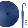 Guarda-chuva impermeável de 16 varetas com cores combinadas, guarda-chuva de cabo longo para dias ensolarados e chuvosos, guarda-chuva automático grande, presente, guarda-chuva publicitário, guarda-chuva reto