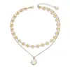 Collar Colgante de Margarita Fresco y Dulce Popular Transfronterizo Europeo y Americano de Verano para Mujer, Cadena Elegante de Clavícula de Lujo Ligero
