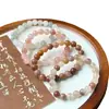 Xinjiang Hotan Seda Dorada Jade Tianshan Verde Color Azúcar Siete Colores Jade Natural DIY Pulsera Círculo Único Pulsera de Bolas Redondas Venta al por Mayor