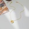 Joia de Marca Francesa de Nicho Tendência Design Simples Vazado Estilo Metal Quadrado Colar Corrente Curta Hexagonal para Clavícula