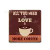 Pintura Decorativa de Texto Creativo Personalizada Placa de Hojalata Café Vida Pintura de Pared 20/30cm Cuadrado Pintura de Placa de Hojalata
