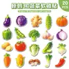 20 Piezas de Pegatinas Magnéticas Originales de Verduras 3D, Decoración Creativa Realista para Refrigerador, Pegatinas Magnéticas Suaves para Tablero de Corcho