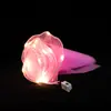 Buquê de Flores Luminosas para o Dia dos Namorados Chinês com Luzes, Fio de Lã Ondulado com Pérolas, Pequenas Flores Perfumadas Estilo Coreano, Materiais de Embalagem, Materiais de Fio Ondulado