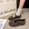 Zapatos planos tipo Mary Jane poco profundos para mujer, nuevos zapatos de noche estilo coreano otoño 2026, perfectos con vestidos, mocasines planos