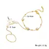 Pulseira de Aço Titânio com Pérola e Borboleta Inlaid, Estilo Coreano Ins Nicho Elegante para Mulheres, Corrente para Costas de Luvas de Alto Padrão e Versátil