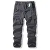 Pantalones de trabajo de talla europea, suministro directo transfronterizo, pantalones casuales de color liso para exteriores, ajuste holgado, multipocket, pantalones casuales de otoño para jóvenes y personas de mediana edad