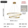 Lámpara de araña minimalista para sala de estar, estilo nórdico moderno, creativa, con anillo circular, luz de ambiente de lujo, diseño italiano, lámpara para dormitorio principal y comedor.